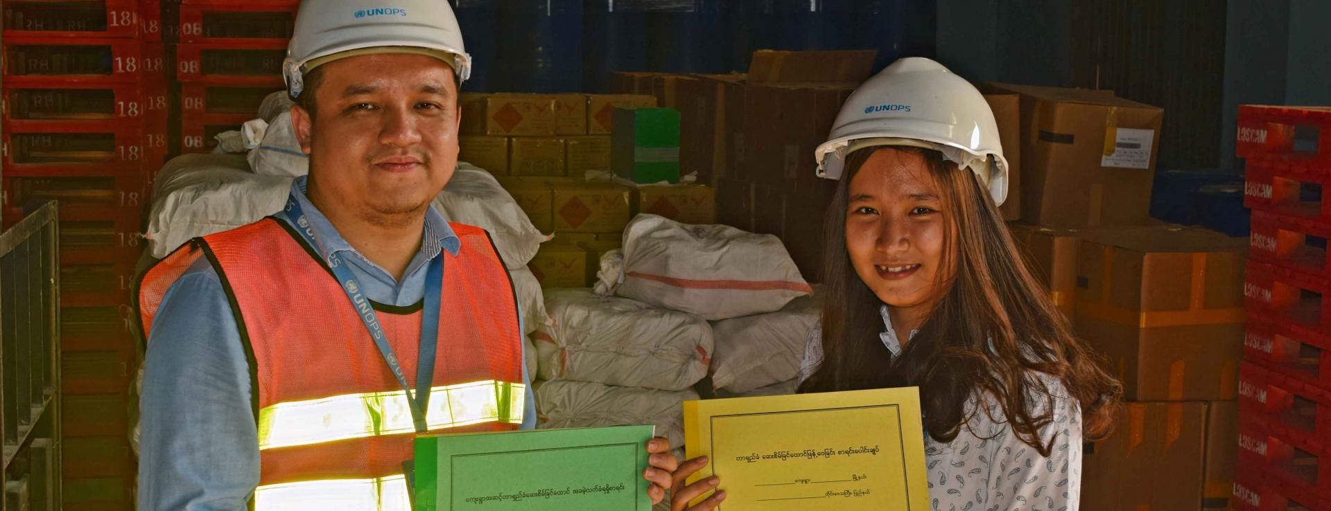 Village-level LLIN distribution record books, both receipt record books and distribution compilation books, are also sent to partners for proper recording and reporting of LLIN distribution. Photo: UNOPS