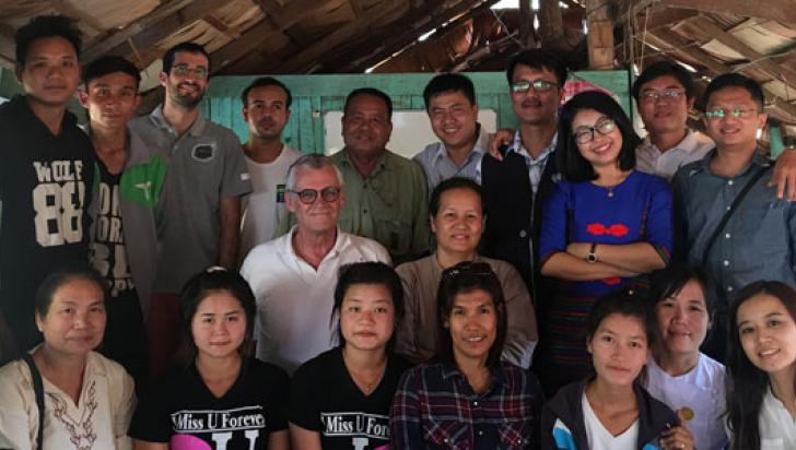 Joint field visit team members together with villagers, village stakeholders and field project staff from KDHW, SMRU and MAM